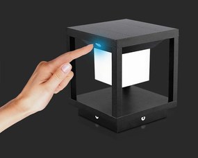 LED Solution Čierne LED záhradné solárne svietidlo s pohybovým čidlom 163mm 2W IP65 6805