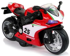 Lean Toys Športová motorka 1:12 červená