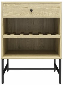 Vinotéka v dekore borovice v prírodnej farbe na 6 fliaš, 60x83 cm Tamlin - Queer Eye