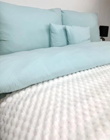 Mušelínové obliečky 140x200 mentolové – priedušné, mäkké, 100 % bavlna, na zips, pre citlivú pokožku