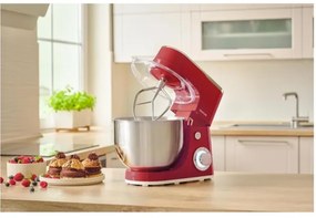 Sencor - Kuchynský robot s nerezovou miskou 1300W/230V červený