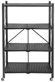 Pojazdný regál GESTEL 4 police čierny