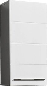 XXXLutz ZÁVESNÁ SKRINKA, biela s vysokým leskom, antracitová, 34/70/23 cm Xora - Online Only kúpeľne - 001279018904