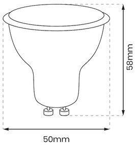 LED žiarovka GU10 neutrálna 4000k 6,5w 560 lm