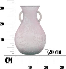 Ružová váza z recyklovaného skla Mauro Ferretti Anfora, ⌀ 32 cm