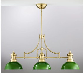 Jupiter 2074 - Luster na tyči PLATINO 3xE27/15W/230V zelená/zlatá