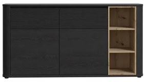 Komoda INAR čierna/dub