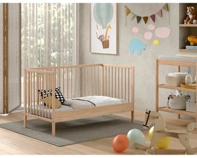 Postieľka z borovicového dreva 70x140 cm v prírodnej farbe DINO – Vipack