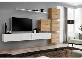 Obývacia stena Switch IX Biely/Wotan