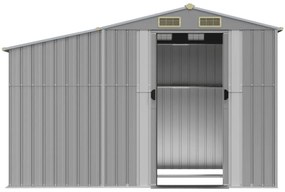 Záhradná kôlňa sivá 277x192,5x179 cm pozinkovaná oceľ