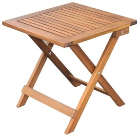 Sunfun Diana Odkladací stolík sklopný, 45 × 45 × 45 cm, drevo z akácie