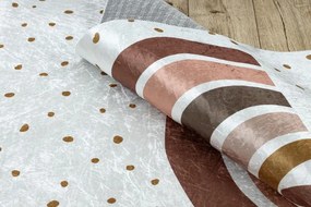 Detský koberec protišmykový BAMBINO 46960 dúha, biely / hnedý