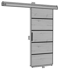 Posuvné dvere 86 cm. Vlastná spoľahlivá doprava až k Vám domov. 1089757