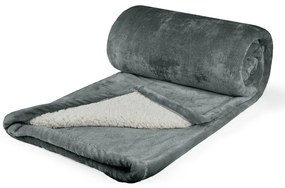 Polášek Mikroflanelová deka s barančekom - Tmavošedá | 100 x 150 cm