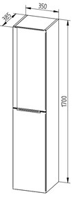 Mereo, Mereo Mailo, kúpeľňová skrinka vysoká 170 cm, chróm madlo, Multidecor, Dub olejovaný, MER-CN594LPDUO1