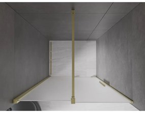 Mexen Velar, posuvné sprchové dvere do otvoru 110 cm, 8mm sklo námraza, zlatá matná, 871-110-000-31-55