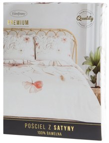 SATÉNOVÉ OBLIEČKY PREMIUM24 160X200 CM, 2 KS 70X80 CM LVETY
