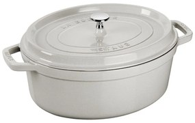 Staub Cocotte hrniec oválny 31 cm/ 5,5 l biela hľuzovka, 11031107