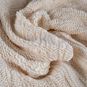Bielastické poťahy COSTINA smotanová kreslo ušiak (š. 60 - 110 cm)