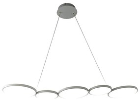 LED Luster na lanku OLYMPIA 5xLED/10W/230V šedá