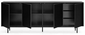 Čierna nízka komoda 211x80 cm Sierra – Teulat
