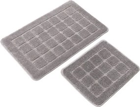 Sivé kúpeľňové predložky v súprave 2 ks 50x80 cm Kareli – Foutastic