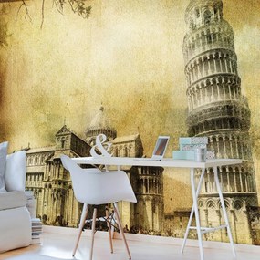 Fototapeta - Vintage Art Pisa (254x184 cm)