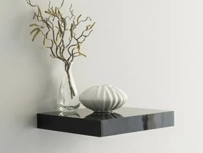 Polica na stenu Shelvy 23,5 cm, čierna lesk%