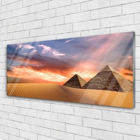 Obraz na akrylátovom skle Púšť pyramídy 125x50 cm