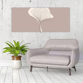 Obraz - Béžové listy N⁰3 (120x50 cm)