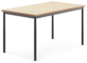 Stôl SONITUS, 1400x800x720 mm, linoleum - béžová, antracit