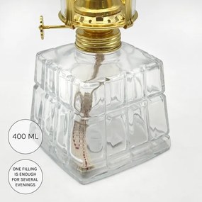 BRILAGI - Petrolejová lampa MERLIN číra/zlatá
