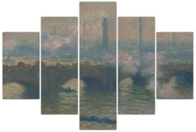 Obraz - Claude Monet, Waterloo Bridge, Gray Day, reprodukcia (150x105 cm)