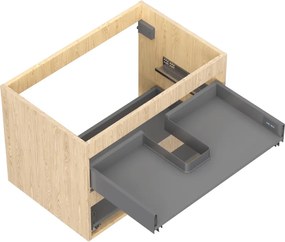 Mexen Box-A, závesná skrinka 70 cm, 2 zásuvky, dub, 91AX0-0700-470-2-81