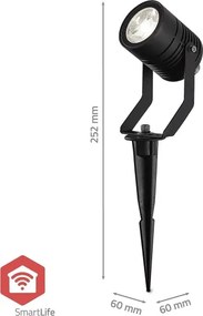 Nedis ZBLOS10RGBW3-SADA 3x LED RGBW stmievateľné vonkajšie svietidlo LED/3W/230V IP65 Wi-Fi Tuya