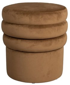 Hnedý zamatový taburet Aditi – Dutchbone