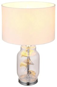 Globo 24141C - Stolná lampa GINKO 1xE27/40W/230V biela