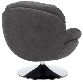 Otočné křeslo BRIGITTE tmavě šedé