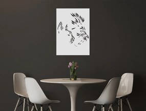 drevko Drevený obraz na stenu Levica a lev Rozmer obrazu: 44,5 x 31,5 cm, Farba dekorácie: Čierna
