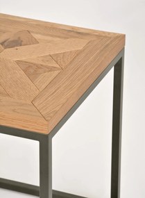 Odkladací stolík Indus 45 cm z masívu dub prírodný/grafit
