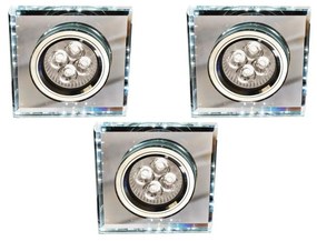 CLX Stropné LED osvetlenie ZAVIOS, 1xGU10, 50W + LED 2,1 W, 9cm, hranaté, biele