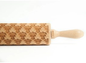 Drevený vianočný embosovaný valček na cesto Valek Angel