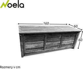 Noela Záhradná drevená truhla na podušky