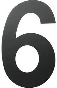 Domové číslo "6" čierne 15 cm