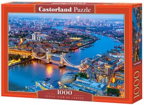 KIK CASTORLAND Puzzle 1000el. Letecký pohľad na Londýn - pohľad na Londýn z vtáčej perspektívy