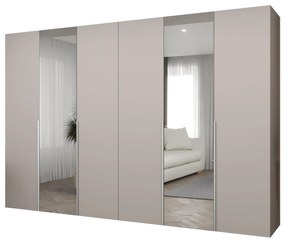 Šatníková skriňa 300 cm Alice 2 (kašmír + kašmír). Akcia -13%. Vlastná spoľahlivá doprava až k Vám domov. 1126199