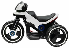 Baby Mix Detská elektrická motorka Police čiernobiela, 100 x 50 x 61 cm
