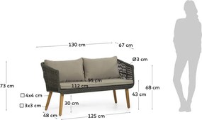 Súprava záhradného nábytku z akáciového dreva Kave Home Inti