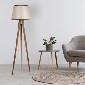 Stojacia lampa Lambader 160 cm hnedá/béžová