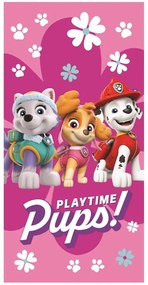 Ružová bavlnená detská osuška 70x140 cm Paw Patrol – Jerry Fabrics